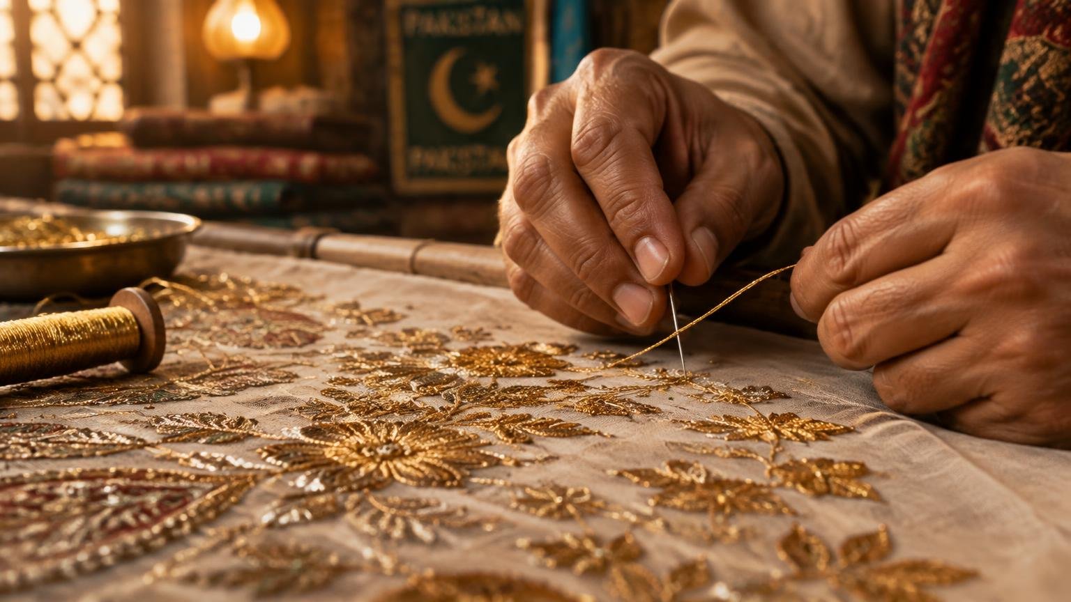 Handcrafted embroidery by our artisans