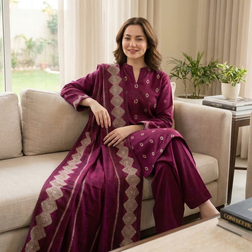 Bindi Sussi Banarsi 3-Piece Winter Dress